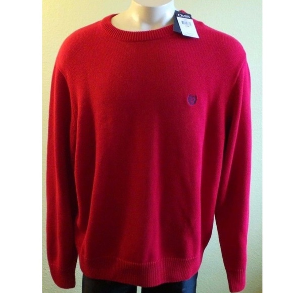 NWT Chaps men's Crewneck knit sweater 100% Cotton - Picture 2 of 6